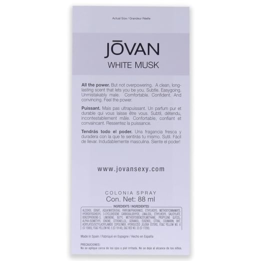 Jovan White Musk Cologne Spray 88ml - Timeless Fresh & Subtle - Image 3
